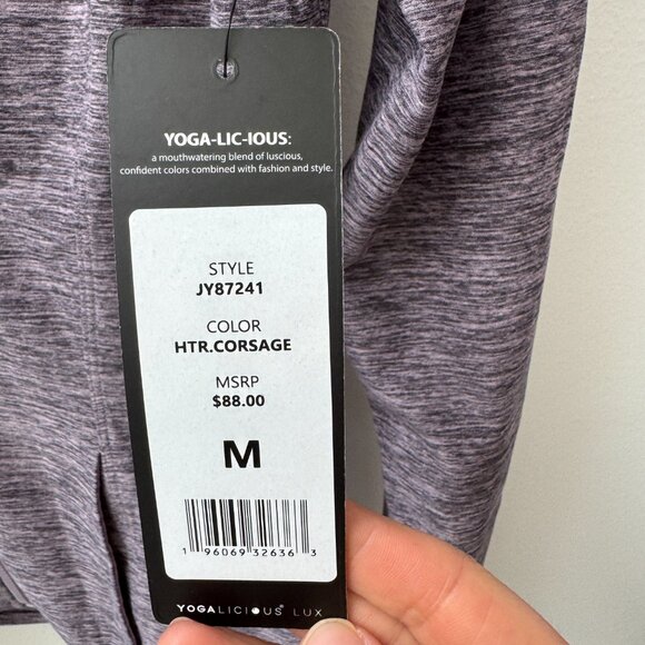 NWT Yogalicious Lux Zip-Up Jacket Size M - Picture 2 of 7